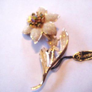 Women's Florenza Brooch Pin 3" Vintage Original Tag Still Attached Very Pretty